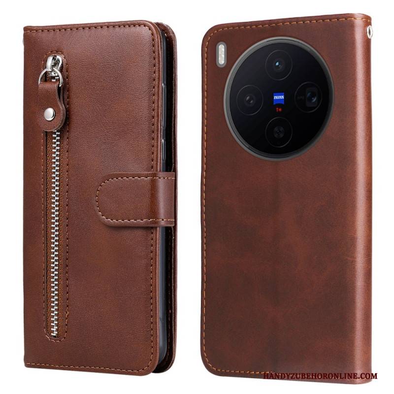 Lederhüllen Vivo X300 Reißverschlusstasche