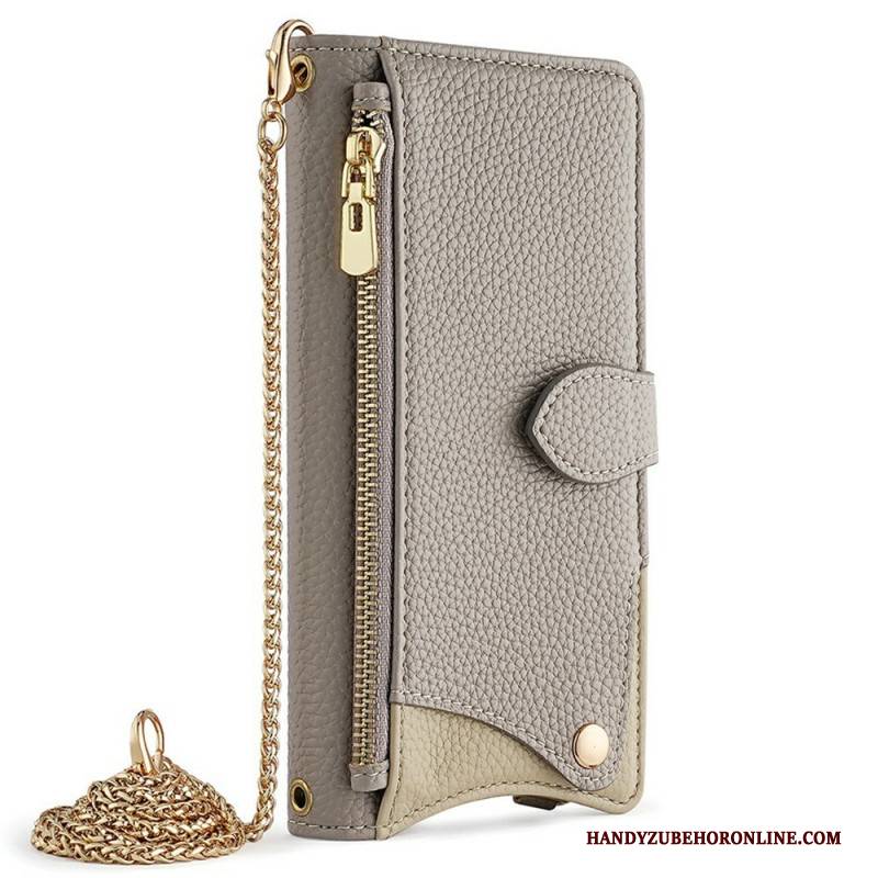 Lederhüllen Xiaomi 15 Handyhülle Brieftasche Und Kette