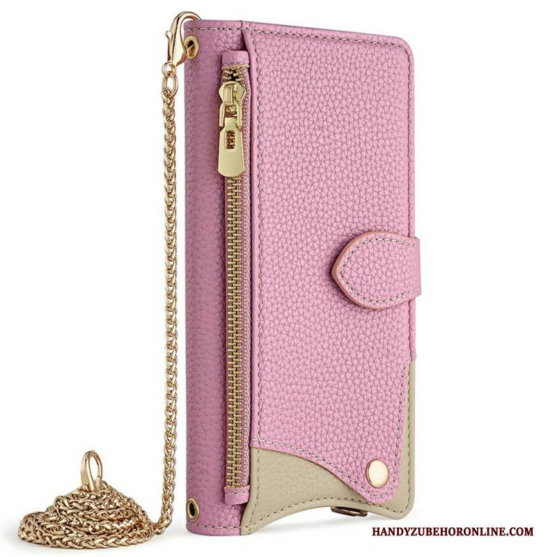 Lederhüllen Xiaomi 15 Handyhülle Brieftasche Und Kette