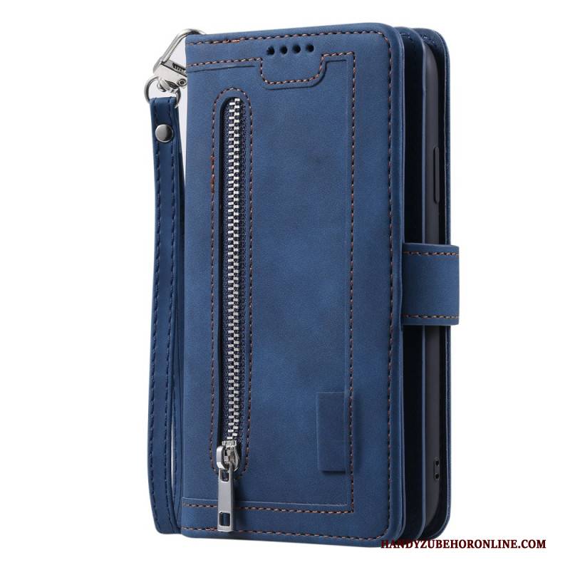 Lederhüllen Xiaomi 15 Handyhülle Geldbörse Mit Reißverschluss