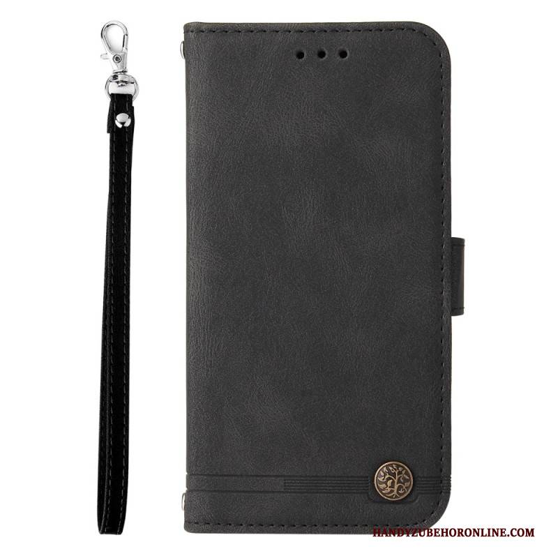 Lederhüllen Xiaomi 15 Handyhülle Zierniete Und Riemen