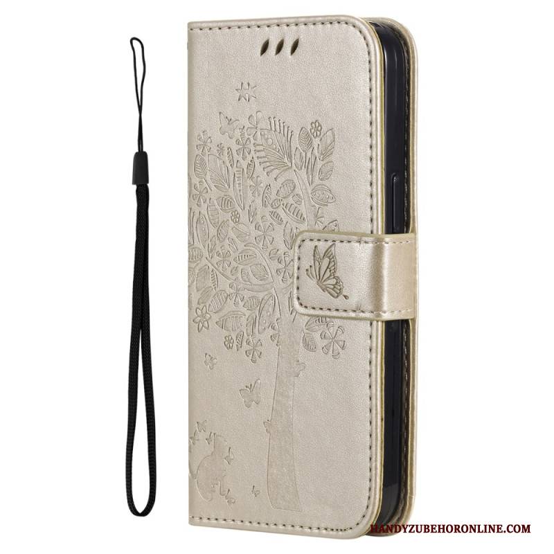 Lederhüllen Xiaomi 15 Pro Handyhülle Katze Und Baum