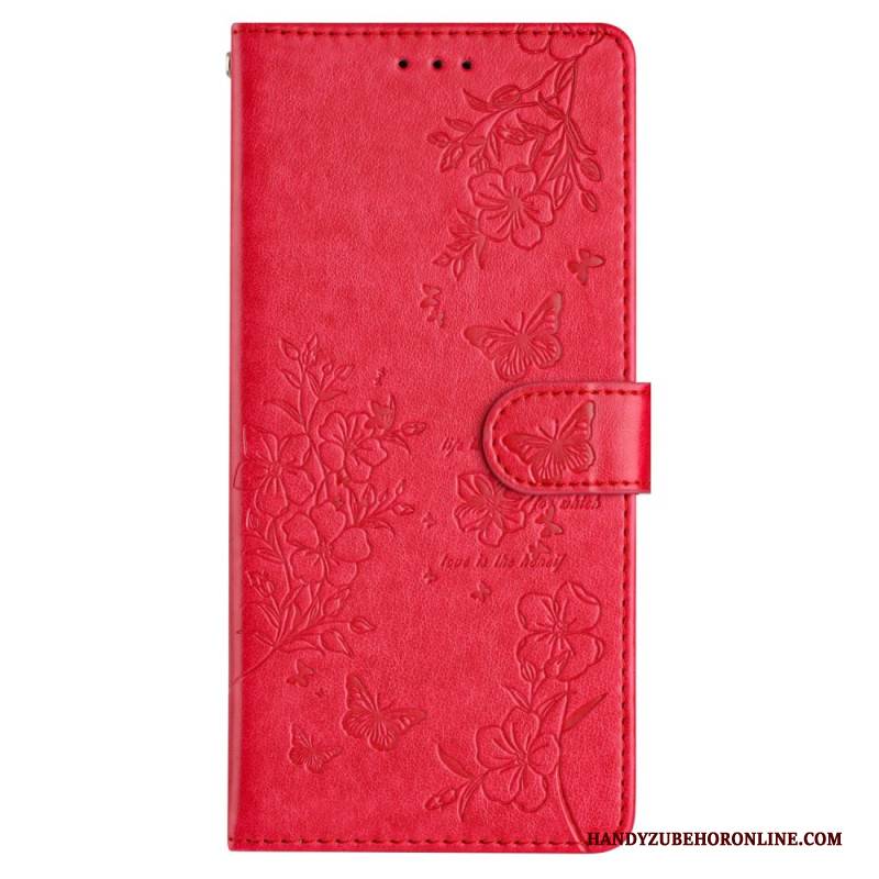 Lederhüllen Xiaomi 15 Schmetterlinge Und Blumen