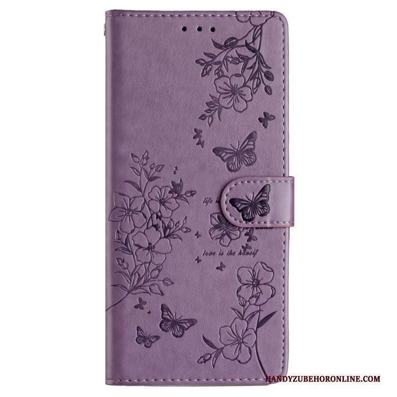 Lederhüllen Xiaomi 15 Schmetterlinge Und Blumen