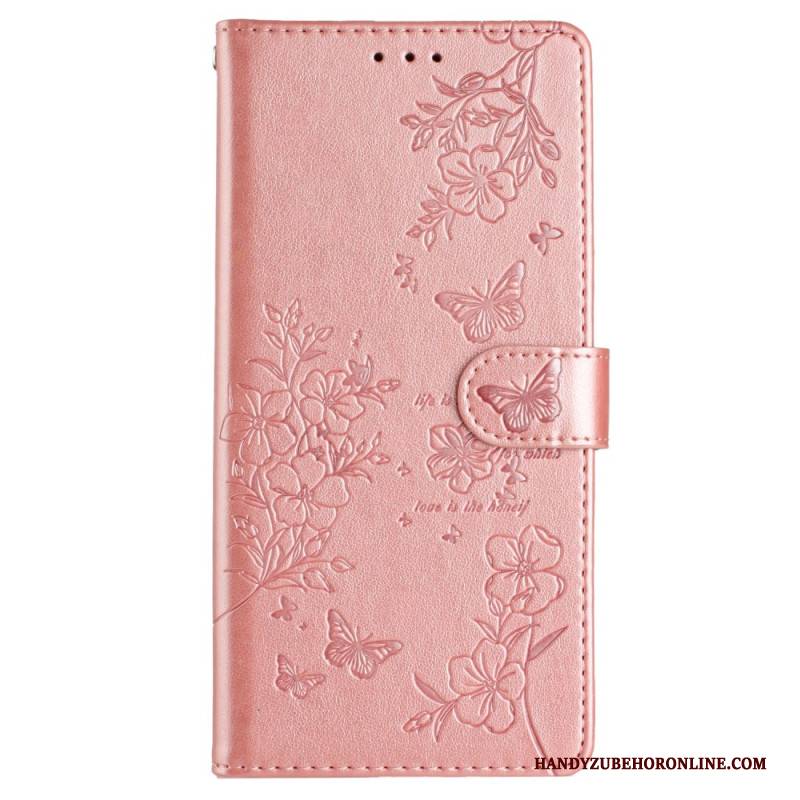 Lederhüllen Xiaomi 15 Schmetterlinge Und Blumen