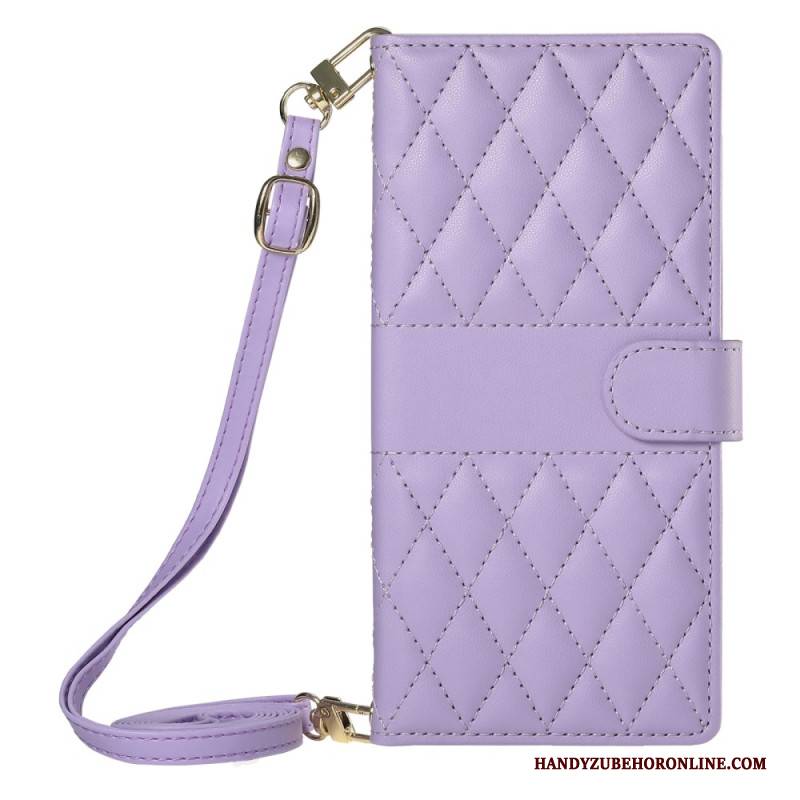 Lederhüllen Xiaomi 15 Ultra Gesteppt Mit Riemen Und Schulterriemen