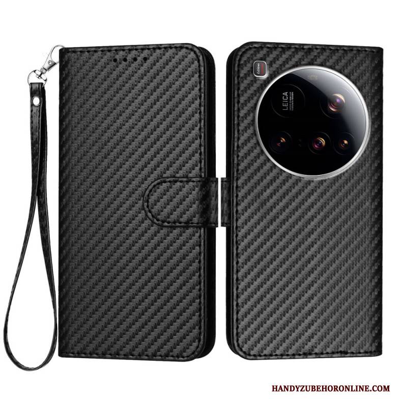 Lederhüllen Xiaomi 15 Ultra Strukturierte Kohlefaser