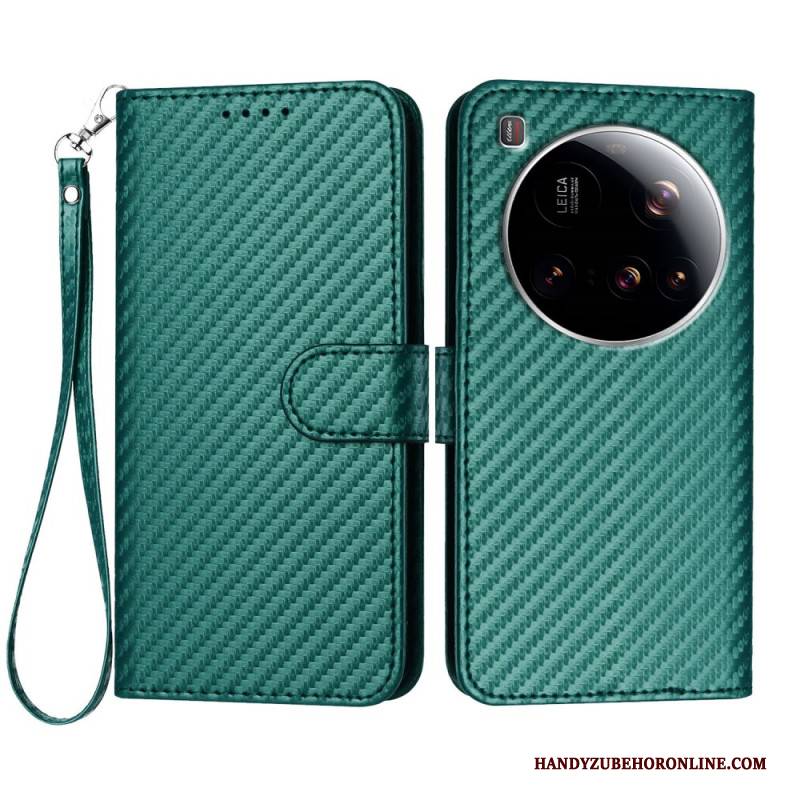 Lederhüllen Xiaomi 15 Ultra Strukturierte Kohlefaser