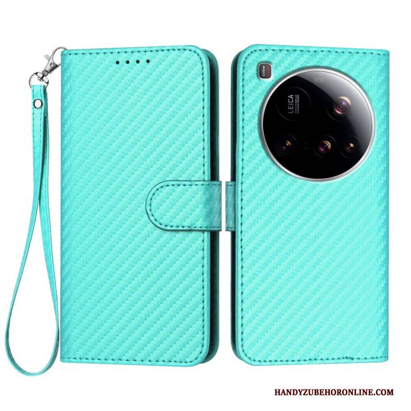 Lederhüllen Xiaomi 15 Ultra Strukturierte Kohlefaser