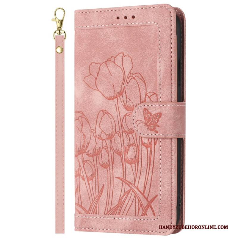 Lederhüllen Xiaomi 15t 5 Kartenfächer Mit Blumenmuster