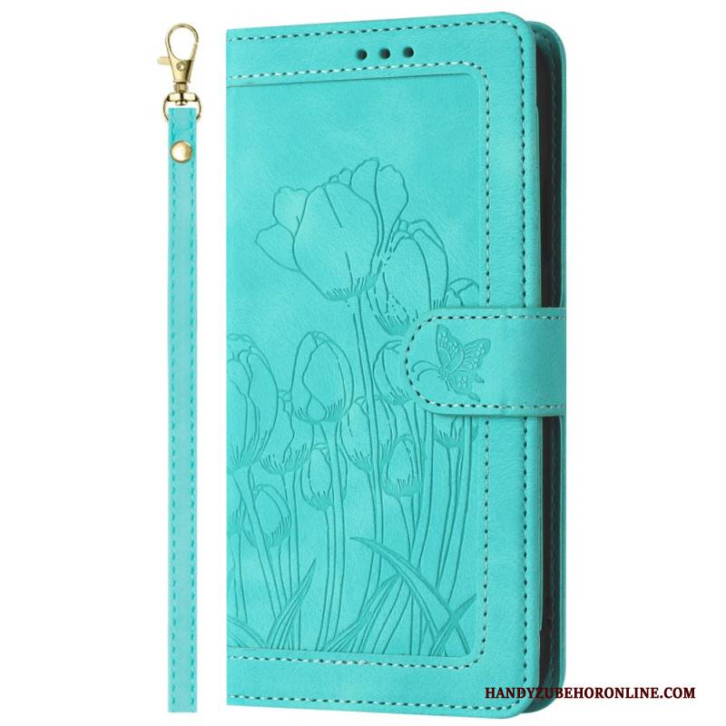 Lederhüllen Xiaomi 15t 5 Kartenfächer Mit Blumenmuster