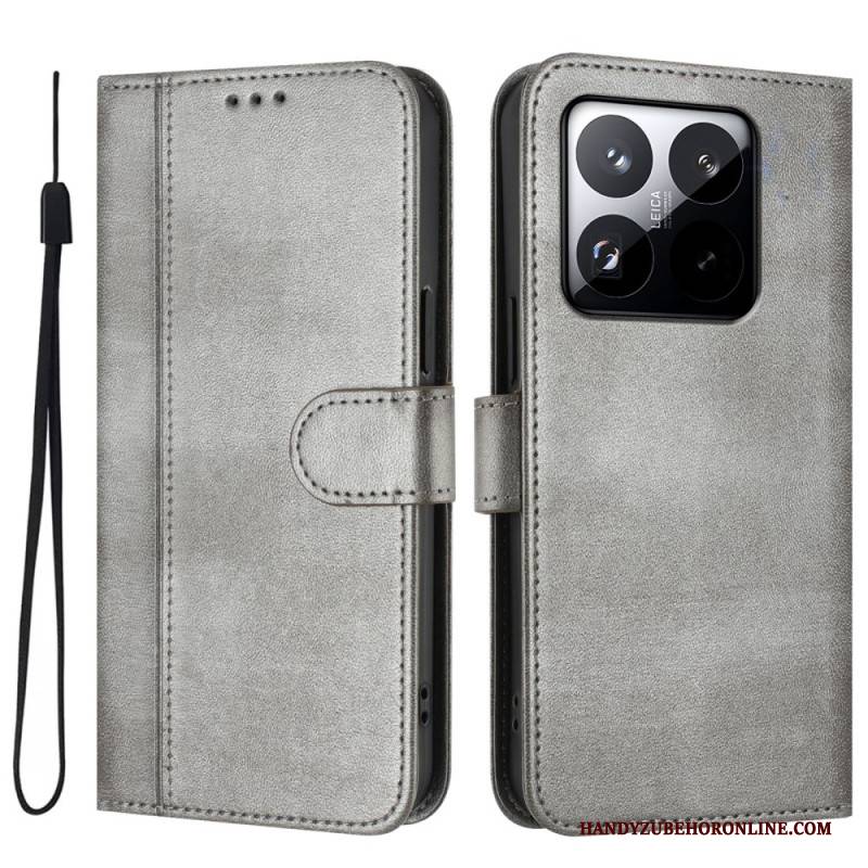 Lederhüllen Xiaomi 15t Handyhülle Vintage-geldbörse