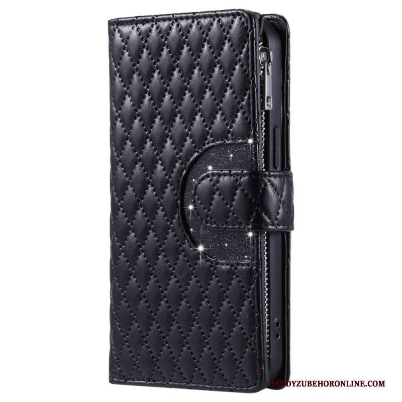 Lederhüllen Xiaomi 15t Pro Gesteppt Mit Reißverschlusstasche