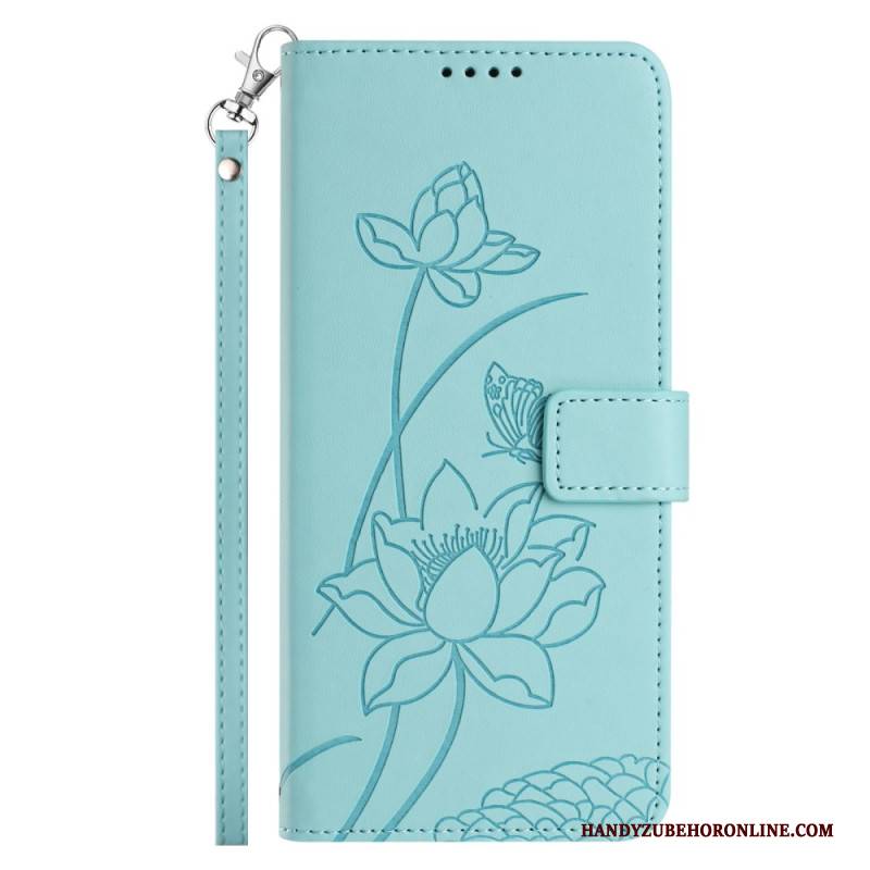 Lederhüllen Xiaomi 15t Pro Handyhülle Blumenmuster Mit Riemen
