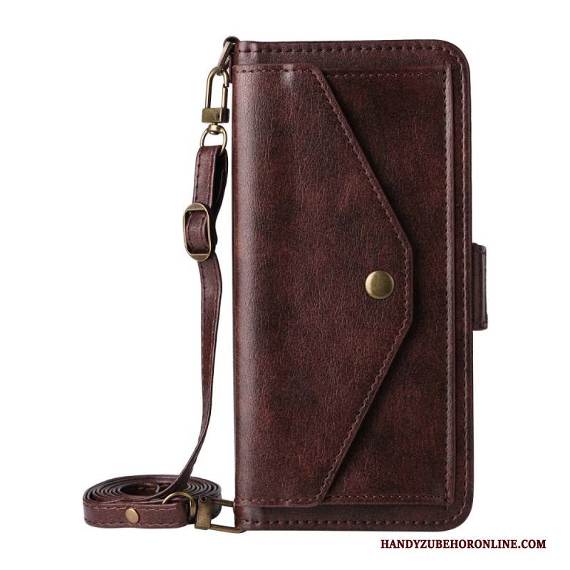 Lederhüllen Xiaomi 15t Pro Handyhülle Geldbörse Mit Schulterriemen