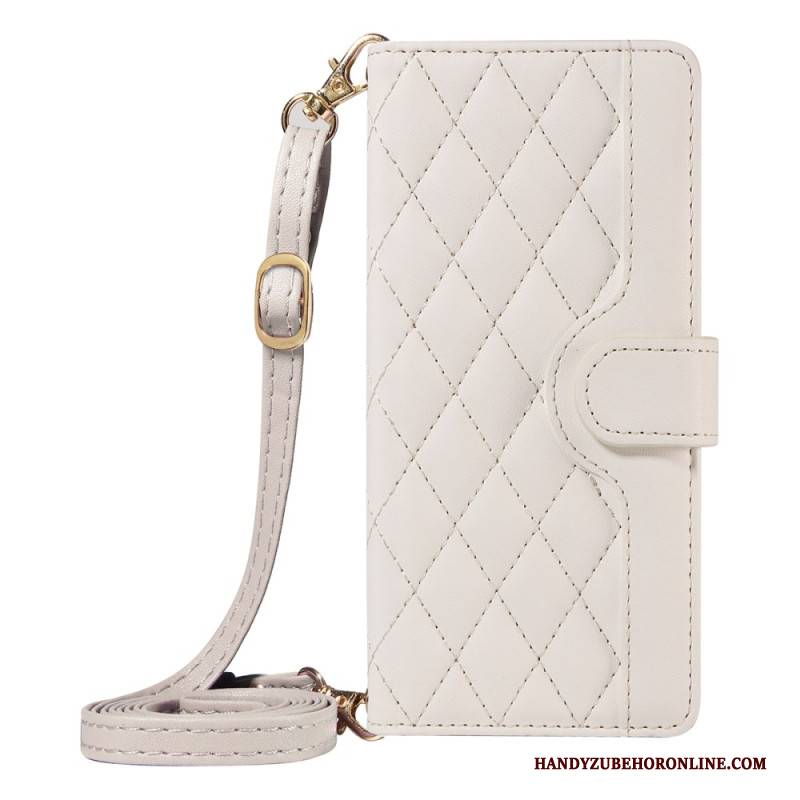 Lederhüllen Xiaomi 15t Pro Handyhülle Gesteppt Mit Riemen Und Schulterriemen