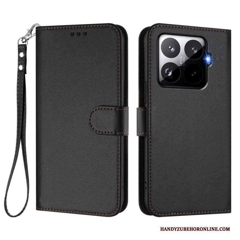 Lederhüllen Xiaomi 15t Pro Magsafe Lederoptik Mit Riemen