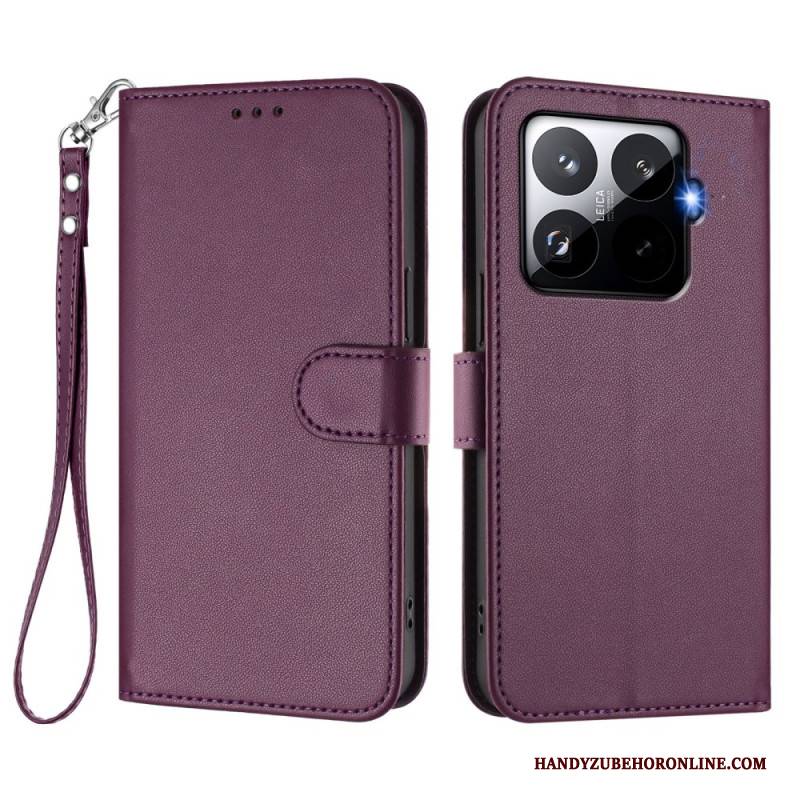 Lederhüllen Xiaomi 15t Pro Magsafe Lederoptik Mit Riemen