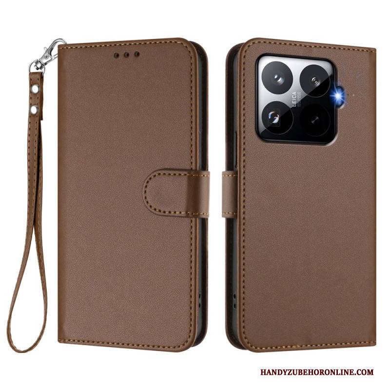 Lederhüllen Xiaomi 15t Pro Magsafe Lederoptik Mit Riemen