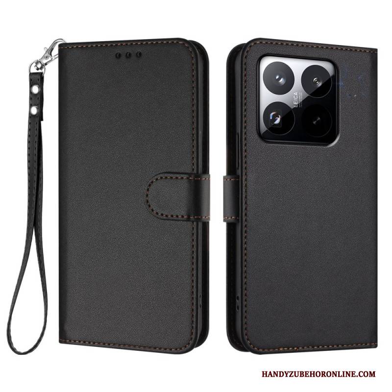 Lederhüllen Xiaomi 15t Uni Mit Riemen