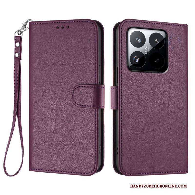 Lederhüllen Xiaomi 15t Uni Mit Riemen