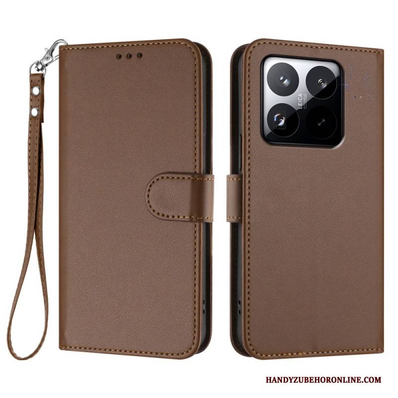 Lederhüllen Xiaomi 15t Uni Mit Riemen