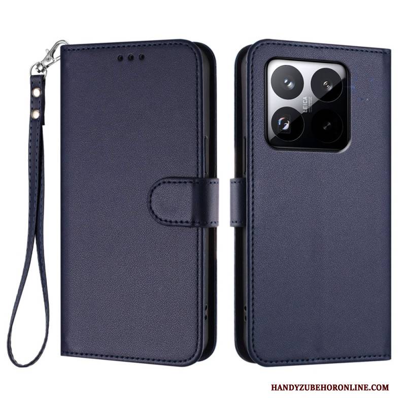 Lederhüllen Xiaomi 15t Uni Mit Riemen