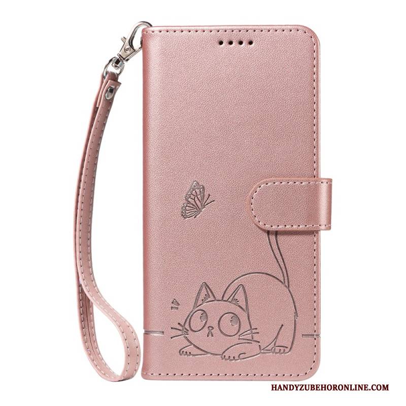 Lederhüllen Xiaomi 17 Grafik-katzen-armband