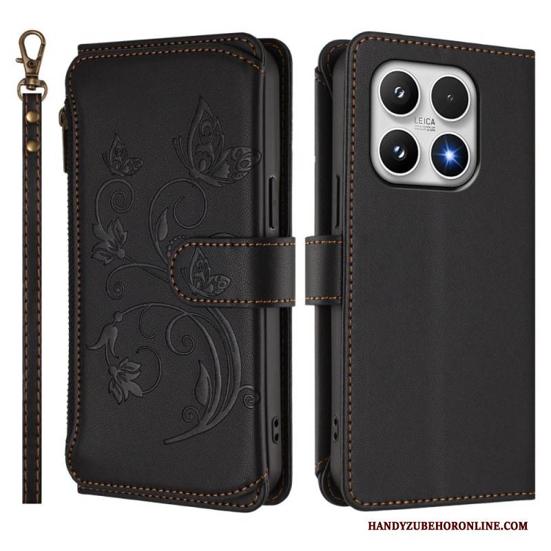 Lederhüllen Xiaomi 17 Handyhülle Geldbörse Mit Blumenmuster