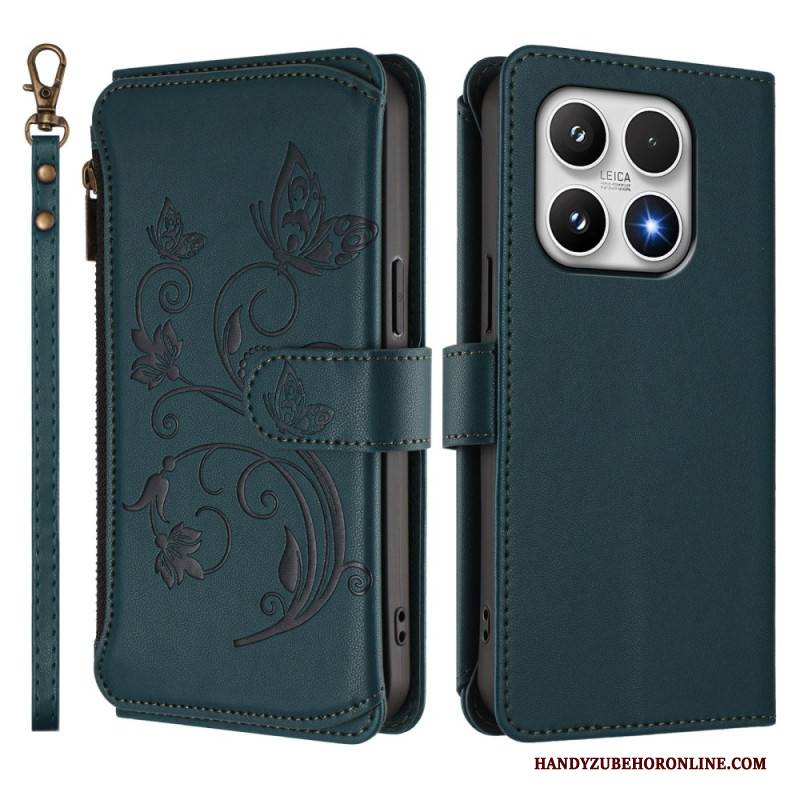 Lederhüllen Xiaomi 17 Handyhülle Geldbörse Mit Blumenmuster