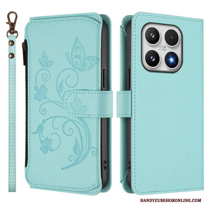 Lederhüllen Xiaomi 17 Handyhülle Geldbörse Mit Blumenmuster