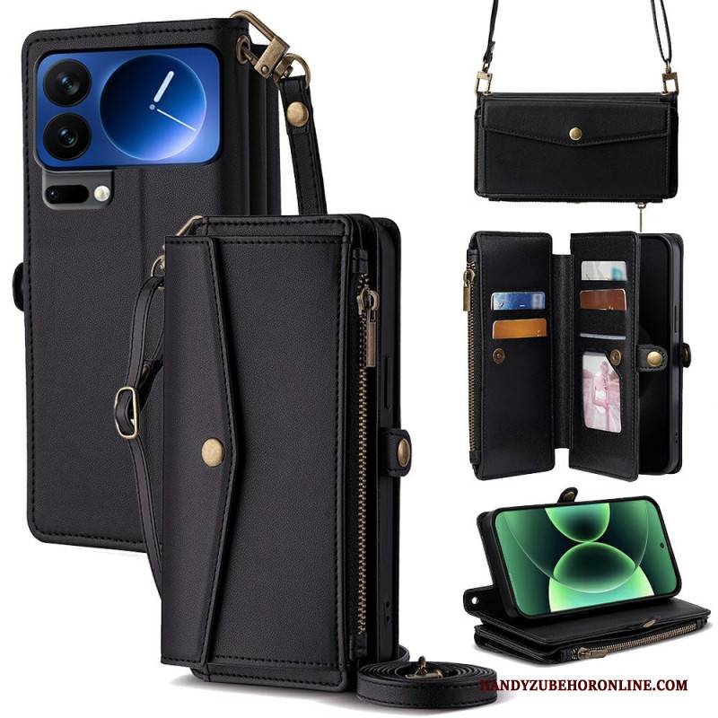 Lederhüllen Xiaomi 17 Pro Geldbörse Mit Schulterriemen