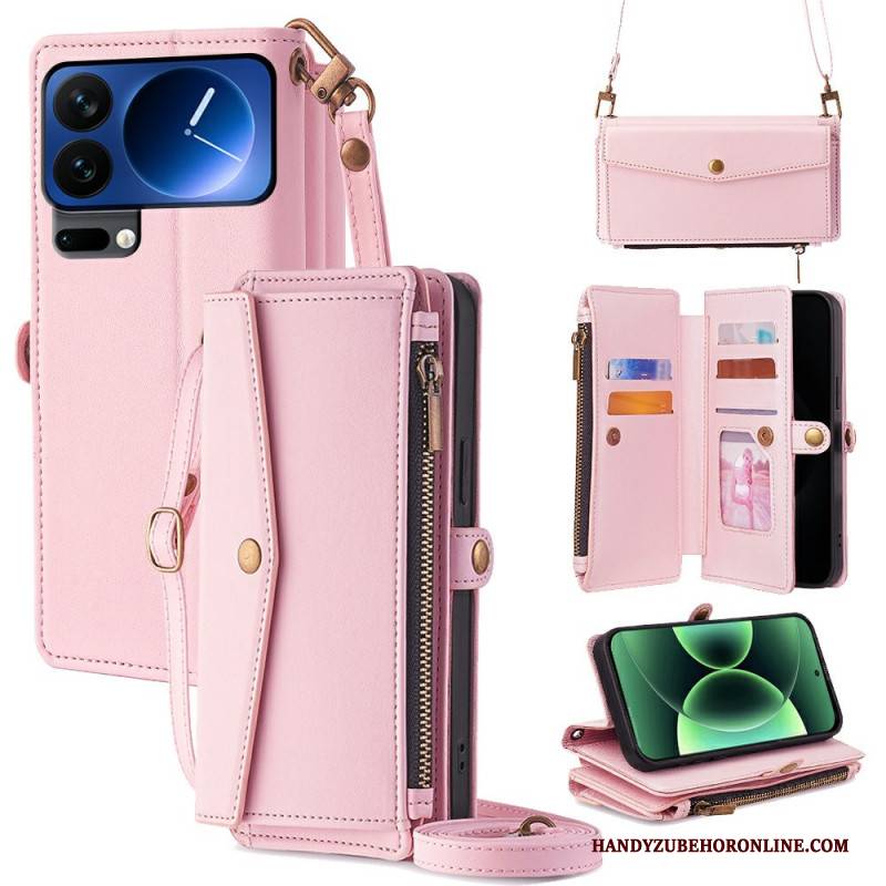 Lederhüllen Xiaomi 17 Pro Geldbörse Mit Schulterriemen