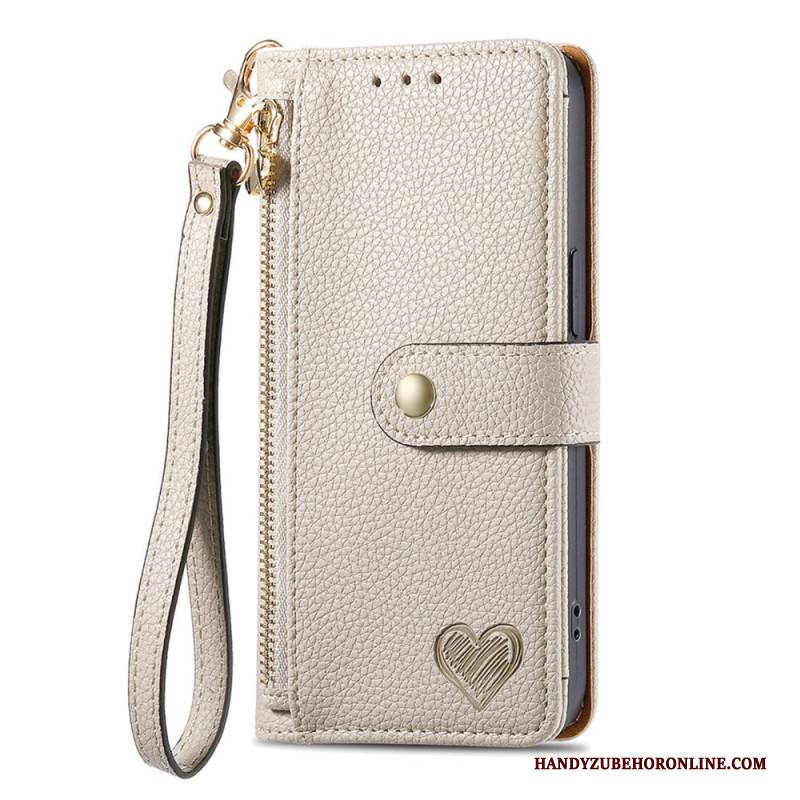 Lederhüllen Xiaomi 17 Pro Handyhülle Rfid-blockierendes Herzdesign