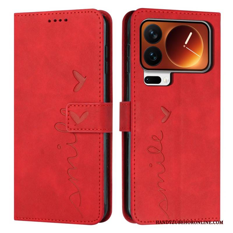 Lederhüllen Xiaomi 17 Pro Max Herzförmiges Lächeln