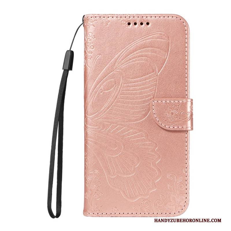 Lederhüllen Xiaomi 17 Schmetterlingsmuster