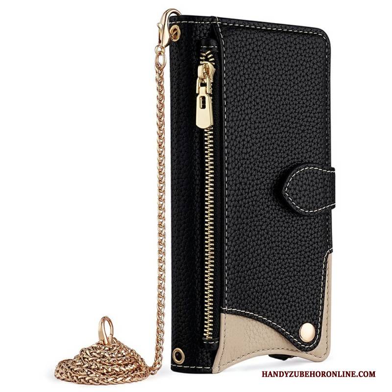 Lederhüllen Xiaomi 17 Schulterriemen Mit Spiegel Und Kette