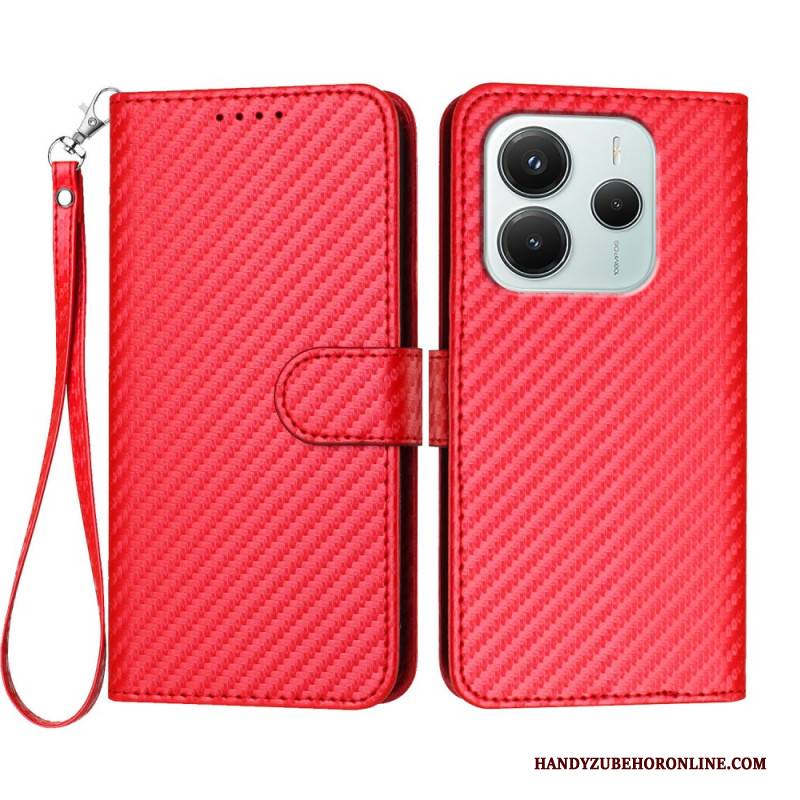 Lederhüllen Xiaomi Redmi Note 14 4g Handyhülle Carbonfaser