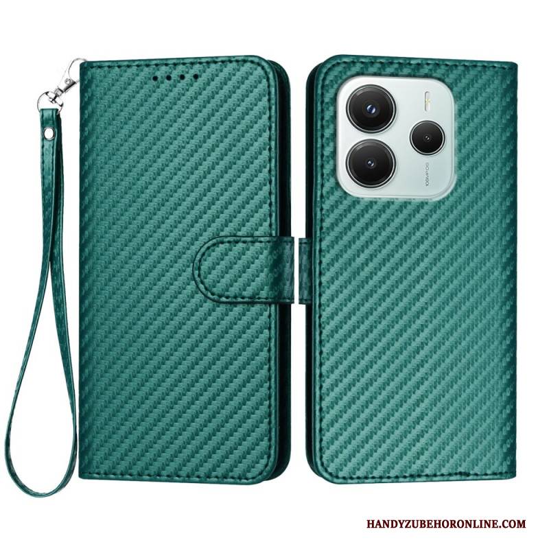 Lederhüllen Xiaomi Redmi Note 14 4g Handyhülle Carbonfaser