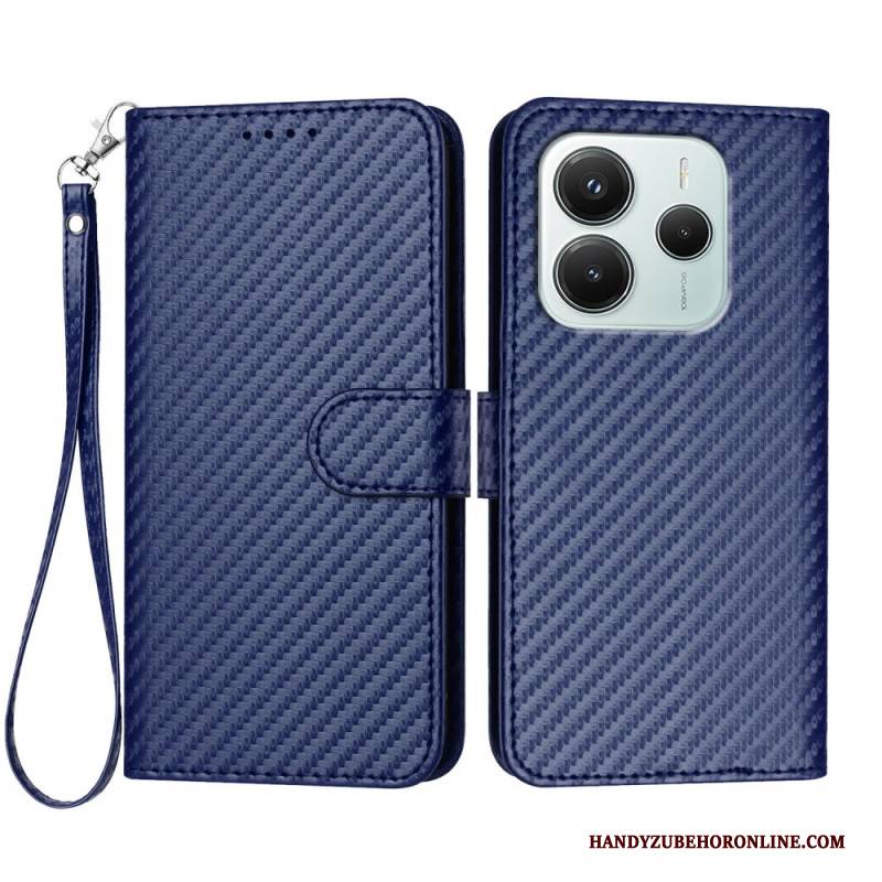 Lederhüllen Xiaomi Redmi Note 14 4g Handyhülle Carbonfaser