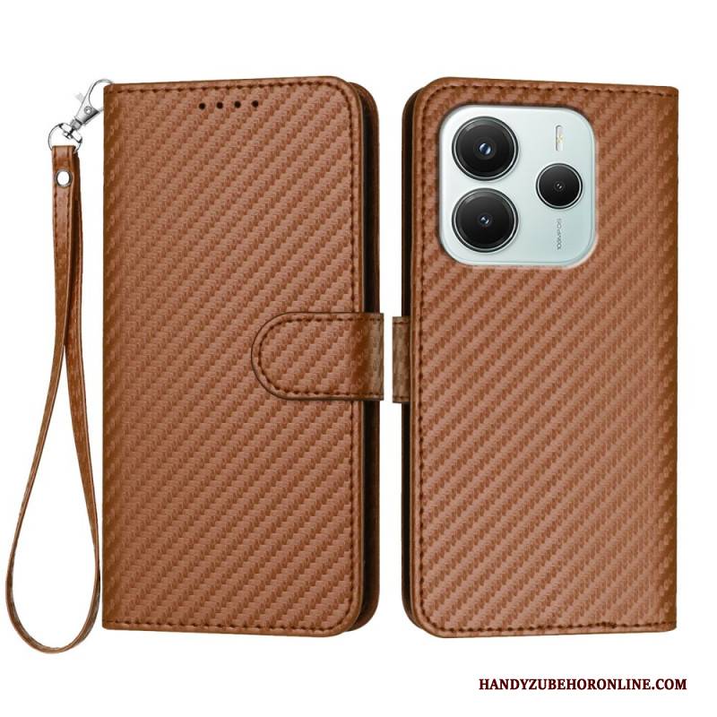 Lederhüllen Xiaomi Redmi Note 14 4g Handyhülle Carbonfaser