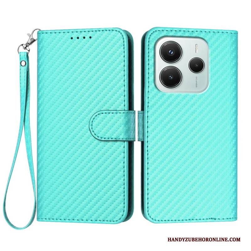 Lederhüllen Xiaomi Redmi Note 14 4g Handyhülle Carbonfaser