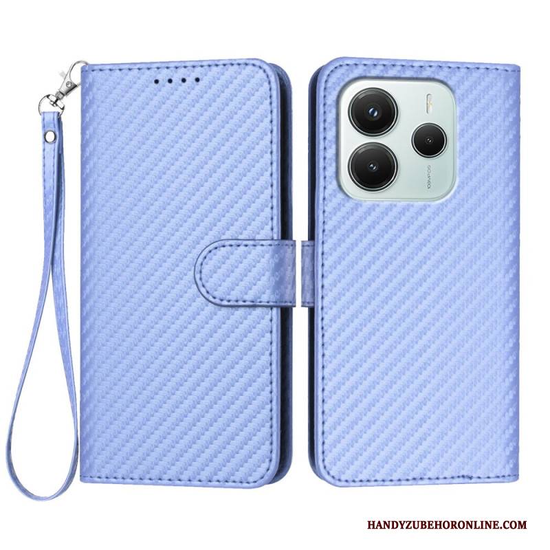 Lederhüllen Xiaomi Redmi Note 14 4g Handyhülle Carbonfaser