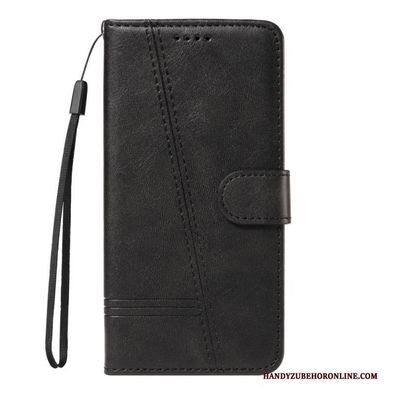 Lederhüllen Xiaomi Redmi Note 14 4g Handyhülle Geometrische Linien