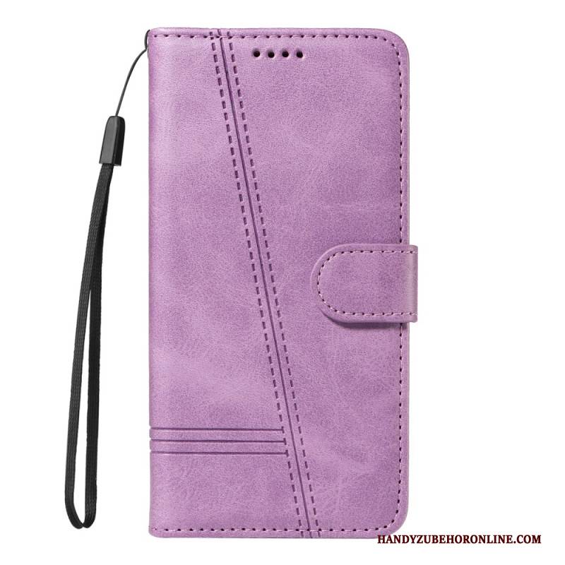 Lederhüllen Xiaomi Redmi Note 14 4g Handyhülle Geometrische Linien