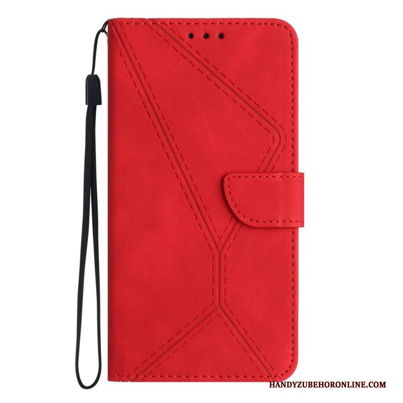 Lederhüllen Xiaomi Redmi Note 14 4g Handyhülle Linien Und Muster