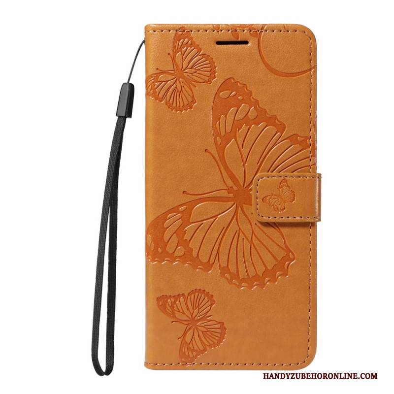 Lederhüllen Xiaomi Redmi Note 14 4g Handyhülle Riesige Schmetterlinge