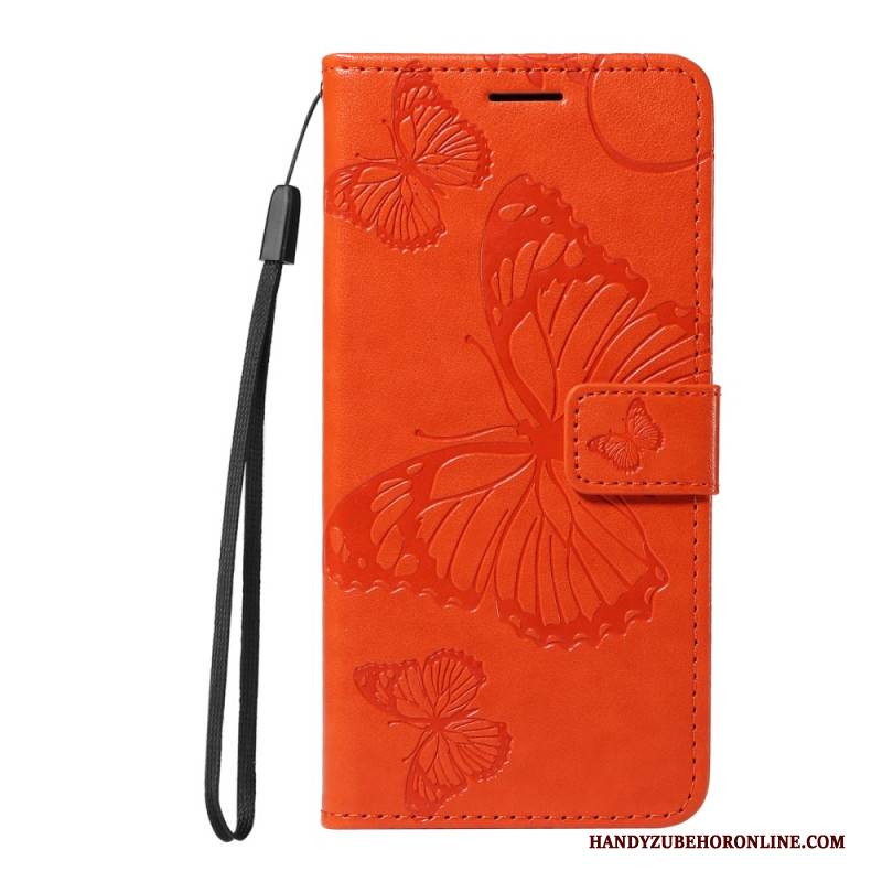 Lederhüllen Xiaomi Redmi Note 14 4g Handyhülle Riesige Schmetterlinge