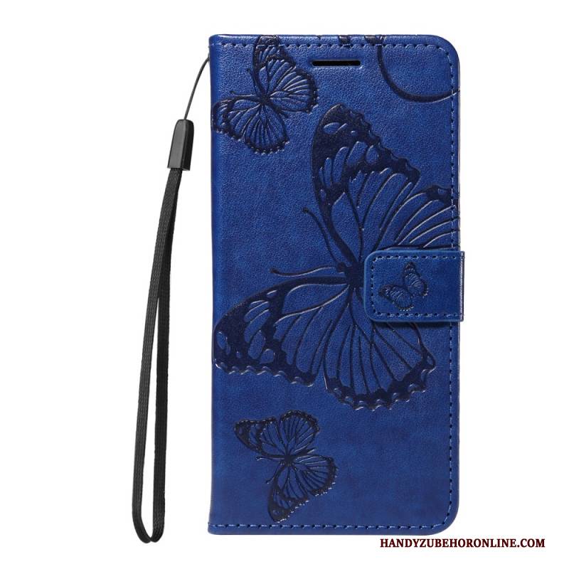 Lederhüllen Xiaomi Redmi Note 14 4g Handyhülle Riesige Schmetterlinge