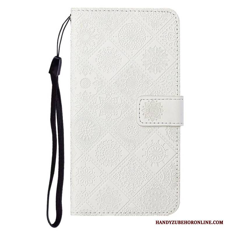 Lederhüllen Xiaomi Redmi Note 14 5g Ethnischer Stil Mit Riemen